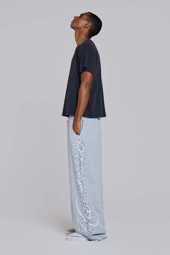 Grijze gemêleerde Hardcore Jewel Monster Joggers
