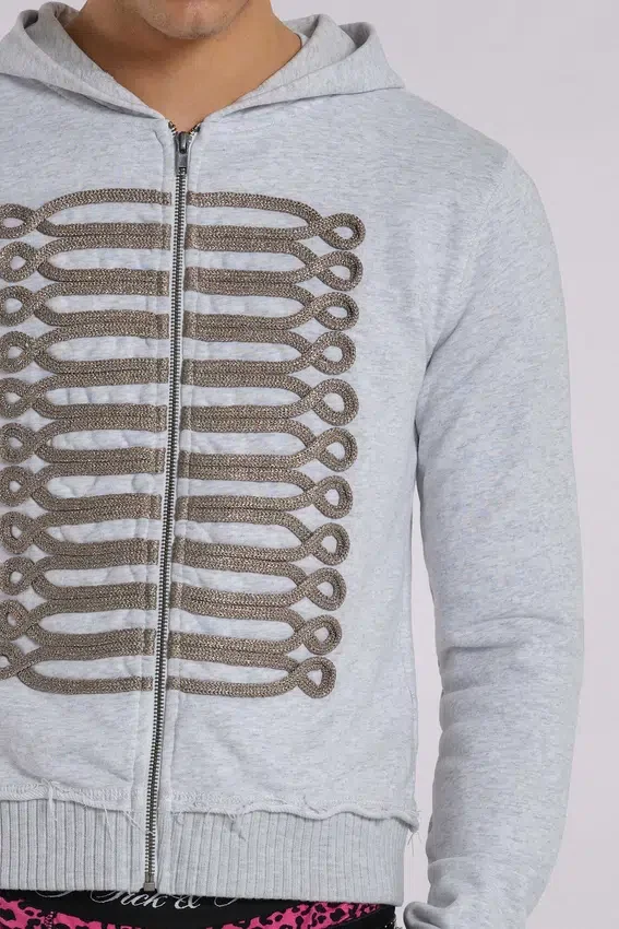 Grijze gemêleerde Military Monster Hoodie