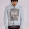 Grijze gemêleerde Military Monster Hoodie