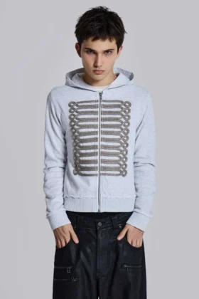 Grijze gemêleerde Military Monster Hoodie