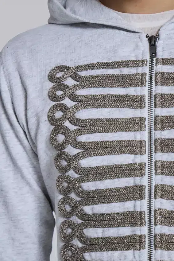 Grijze gemêleerde Military Monster Hoodie