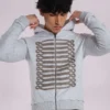 Grijze gemêleerde Military Monster Hoodie