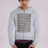 Grijze gemêleerde Military Monster Hoodie