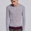 Grijze gemêleerde Mist-hoodie