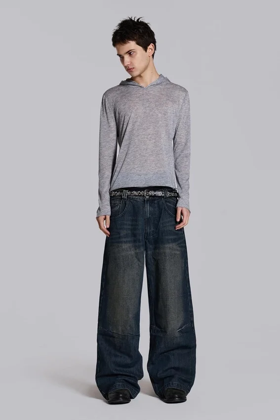 Middenblauwe Slub Colossus Jeans