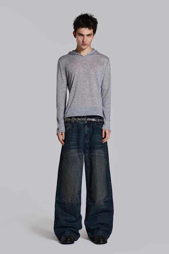 Middenblauwe Slub Colossus Jeans