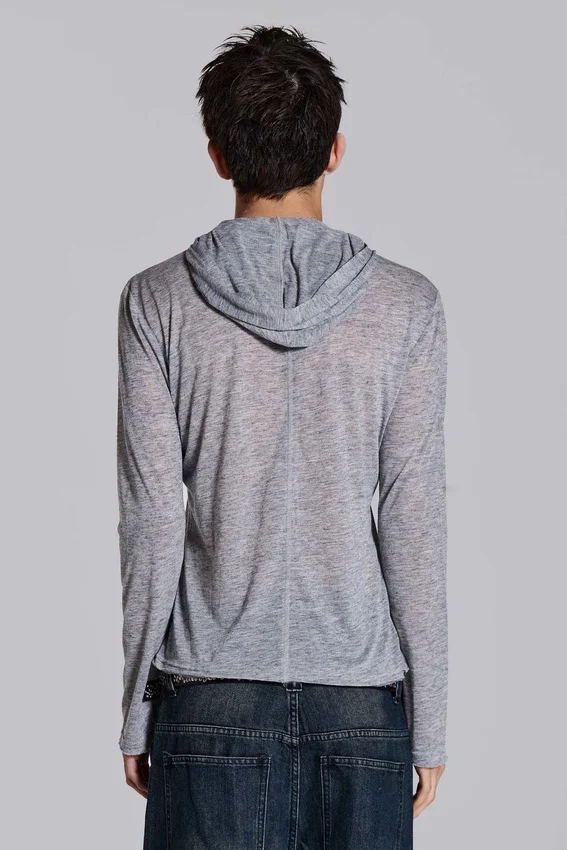 Grijze gemêleerde Mist-hoodie