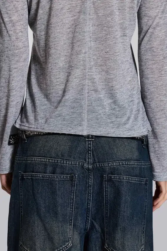 Grijze gemêleerde Mist-hoodie