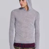 Grijze gemêleerde Mist-hoodie