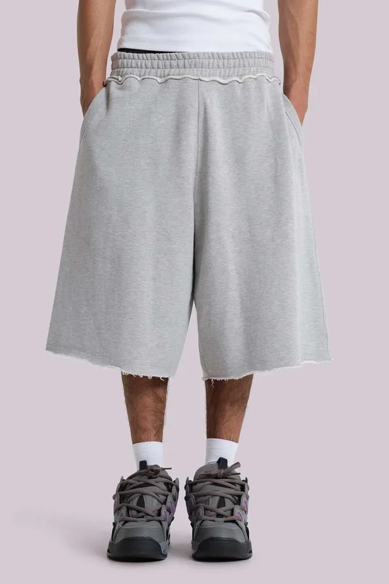 Grijze gemêleerde Monster Jogger baggy shorts