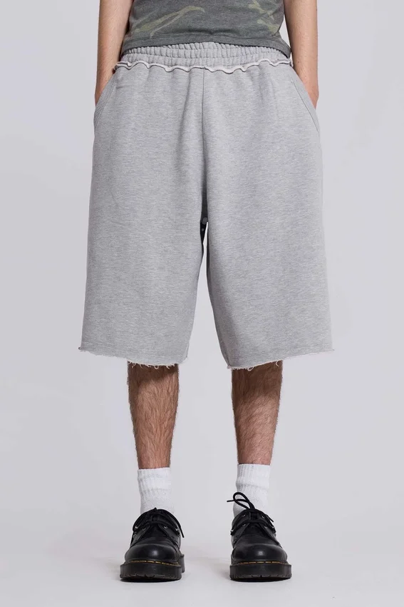 Grijze gemêleerde Monster Jogger baggy shorts