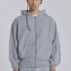 Grijze gemêleerde oversized Monster Hoodie
