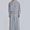 Grijze gemêleerde oversized Monster Hoodie