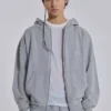Grijze gemêleerde oversized Monster Hoodie