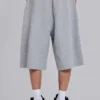 Grijze gemêleerde waffel-Monster Joggers-joggershort