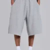 Grijze gemêleerde waffel-Monster Joggers-joggershort