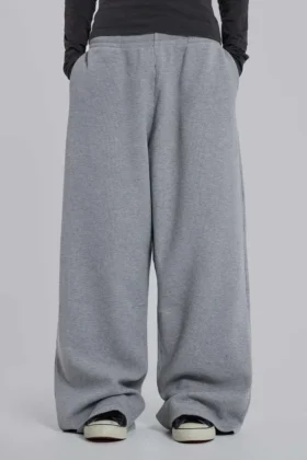 Grijze gemêleerde Waffle Monster Joggers