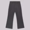 Grijze gestapelde bootcut-pakbroek