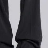 Grijze gestapelde bootcut-pakbroek
