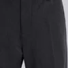 Grijze gestapelde bootcut-pakbroek