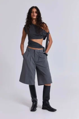 Grijze Goliath-shorts met getailleerde pasvorm