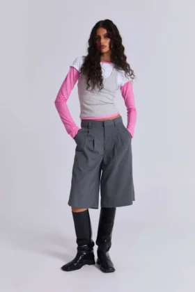 Grijze Goliath-shorts met getailleerde pasvorm