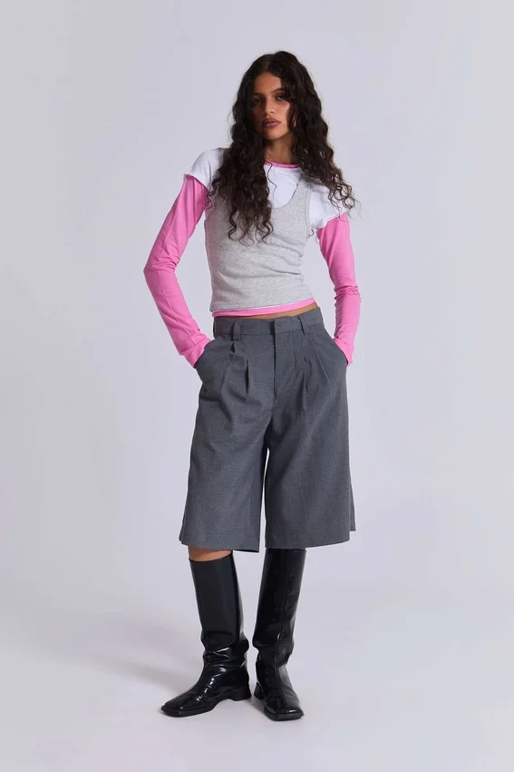 Grijze Goliath-shorts met getailleerde pasvorm