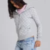 Grijze hoodie met stippen