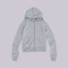 Grijze hoodie met stippen