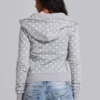 Grijze hoodie met stippen