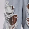 Grijze Monster-short met distressed-effect