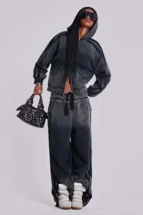 Grijze sportieve, baggy Monster Hoodie
