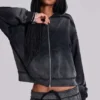 Grijze sportieve, baggy Monster Hoodie