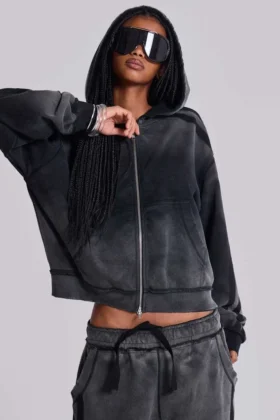 Grijze sportieve, baggy Monster Hoodie