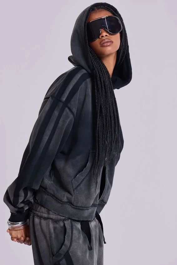 Grijze sportieve, baggy Monster Hoodie