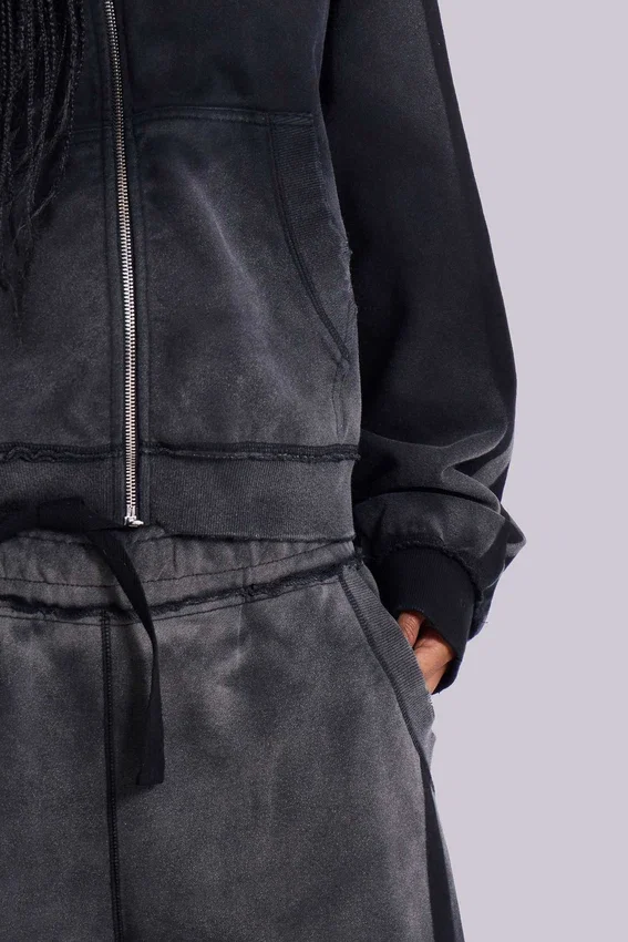 Grijze sportieve, baggy Monster Hoodie