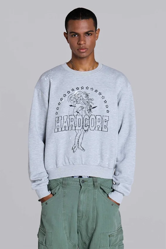 Hardcore sweatshirt met ronde hals