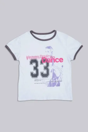 Heavenly T-shirt met ringer-rand
