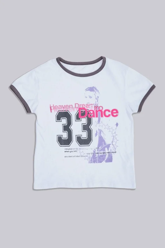 Heavenly T-shirt met ringer-rand