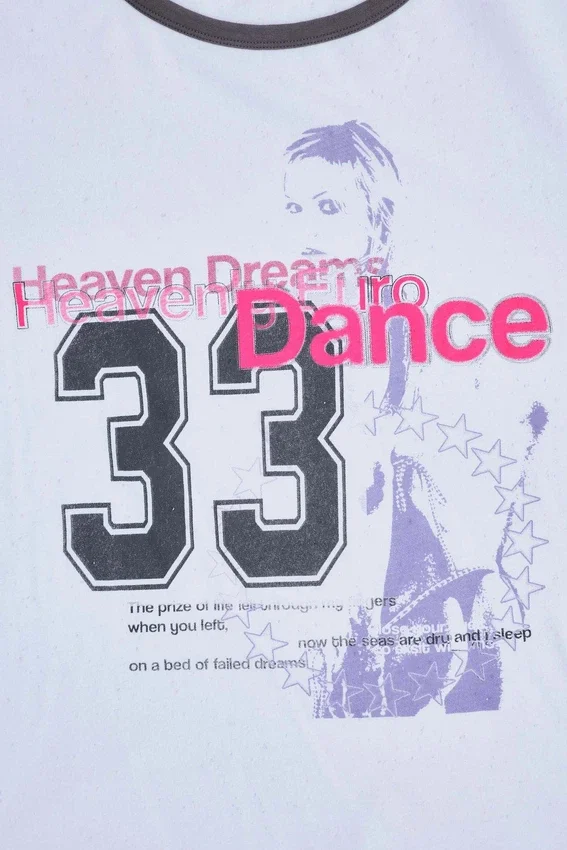 Heavenly T-shirt met ringer-rand