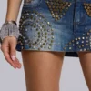 Hena-denimminirok met studs