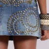 Hena-denimminirok met studs
