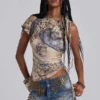 Hena-denimminirok met studs