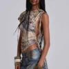 Hena-denimminirok met studs