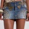 Hena-denimminirok met studs