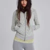 Hoodie met neonstippen