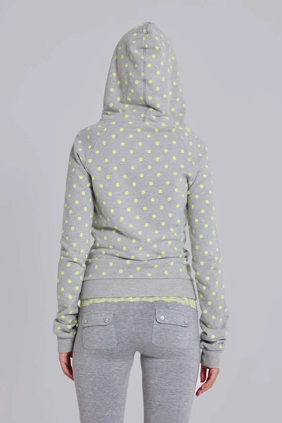 Hoodie met neonstippen