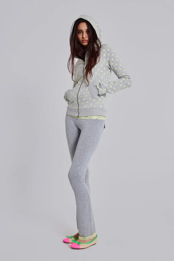 Cassia kanten jersey bootcut-broek