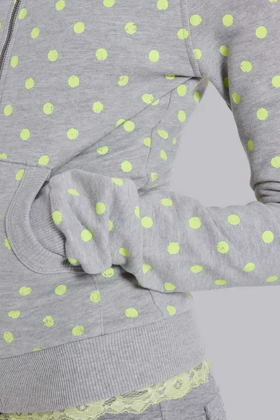 Hoodie met neonstippen