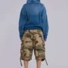 Hoodie met studs in sunfade-wafelstof